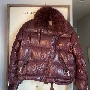 Moncler Foulque with Shearling Collar